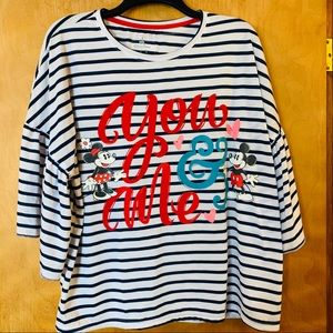 Disney Minnie & Mickey Flowy Top